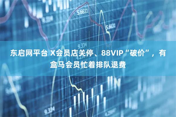 东启网平台 X会员店关停、88VIP“破价”，有盒马会员忙着排队退费