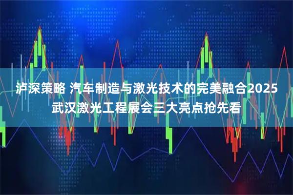 泸深策略 汽车制造与激光技术的完美融合2025武汉激光工程展会三大亮点抢先看